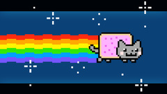 Skyscapes cats rainbows nyan
