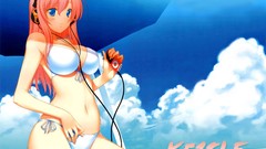 Skyscapes headphones boobs clouds