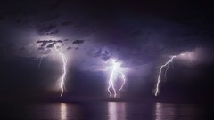 Skyscapes lightning bolts