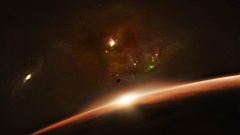 Skyscapes nebulae brown moon