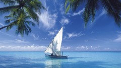 Skyscapes paradise Boats vehicles