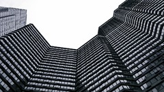 Skyscrapers architecture grayscale