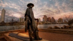 Skyscrapers Austin memorial stevie ray vaughan cityscapes
