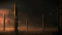 Skyscrapers buildings science fiction cityscapes futuristic