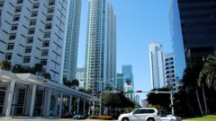 Skyscrapers cars Florida Miami cityscapes