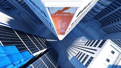 Skyscrapers cities mirrors edge bird's-eye view artwork