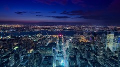 Skyscrapers City Lights Empire State Building cityscapes new 