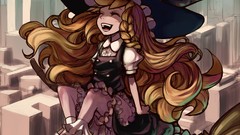 Skyscrapers dress hats socks flying sitting buildings bows 