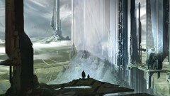 Skyscrapers fantasy art decay iPad 3