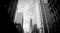 Skyscrapers monochrome cityscapes