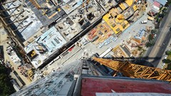 Skyscrapers streets cityscapes construction site