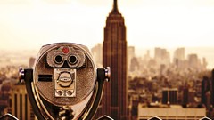 Skyscrapers telescope buildings cities skies