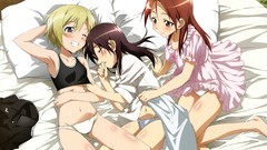 Sleeping dress navel beds red eyes blondes tank tops pillows 