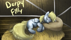 Sleeping hay my little pony Derpy Hooves