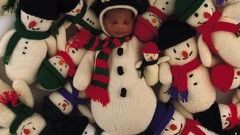 Sleeping Snowmen babies toys (children) Anne Geddes