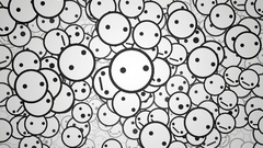 Smiley face smiling monochrome