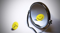 Smiley funny mirrors smiley face