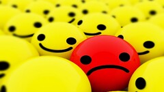 smiley render cgi smiling red yellow digital art sad