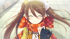 Smiling anime girls game cg