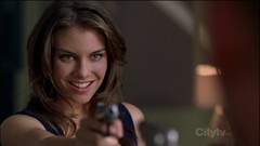 Smiling lauren cohan woman