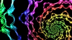 Smoke abstract black background spirals color spectrum