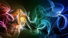 Smoke abstract multicolor rainbows