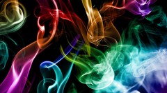 Smoke abstract rainbows artwork