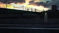 Smoke anime girls school uniforms hatsune miku vocaloid