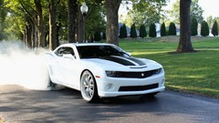 Smoke asphalt wheels Drift chrome chevrolet camaro muscle cars 