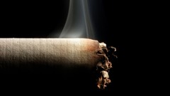 Smoke black background Cigarettes still life