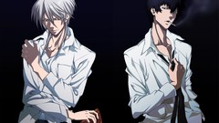 Smoke Books tie black background white hair Cigarettes shirts 