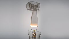 Smoke broken bulb burn abstarct