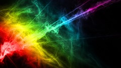 Smoke burst rainbows black