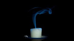 Smoke candle artwork blue