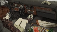 Smoke Japan cars retro sushi Umbrellas skirts anime girls