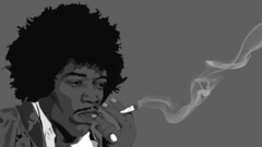 Smoke jimi hendrix monochrome