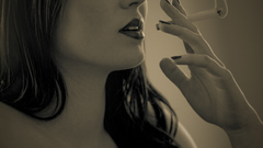 Smoke monochrome faces