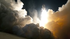 Smoke NASA take off space shuttle digital art