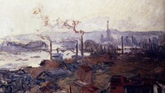 Smoke paintings impressionism cities Claude Monet
