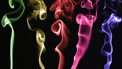 Smoke rainbows abstract multicolor