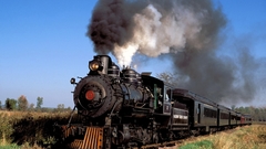 Smoke trains vehicles train