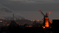 Smoke windmills chimneys