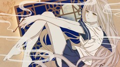 Smoking blondes skirts long hair barefoot yellow eyes seifuku