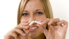 Smoking broken Cigarettes