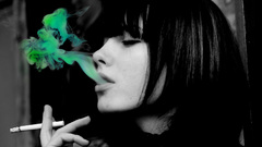 Smoking Cigarettes bangs Green