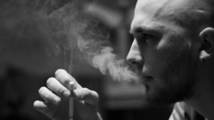 Smoking Men grayscale Cigarettes
