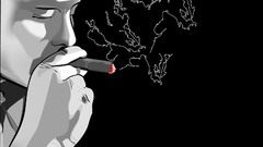 Smoking smoke drawings closed