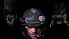 Smoking soldiers xenomorph Predators