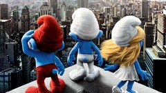 Smurfs The Smurfs Movies Animated Movies cityscape