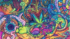 Snails psychedelic artwork traditional art trippy